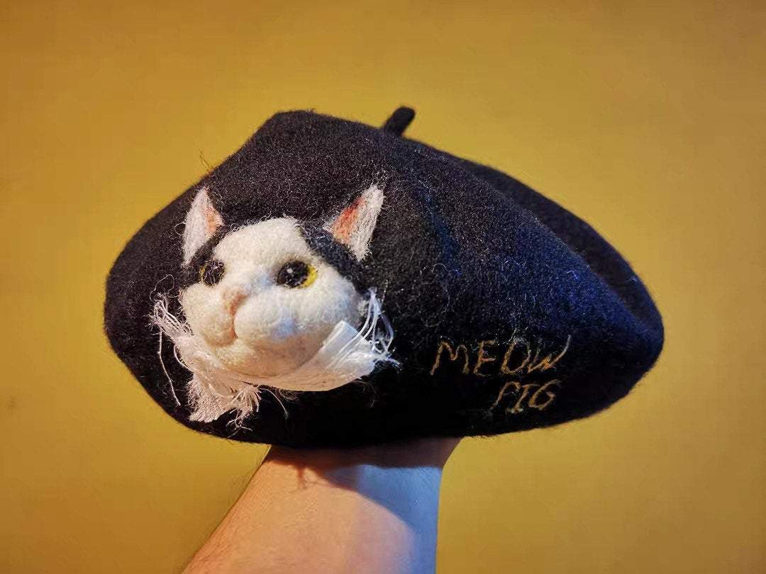 Customized Cat Beret for Women and Girls.