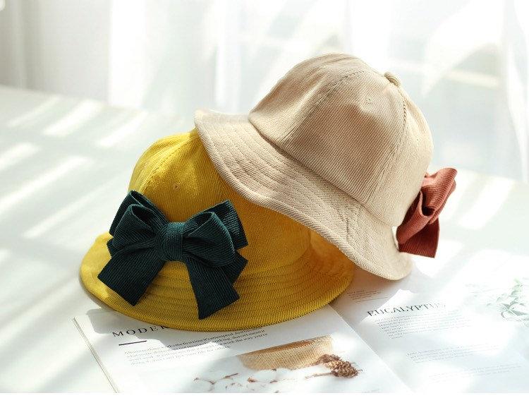 Bucket Hat with Bow for Baby Toddler Kids and Women.