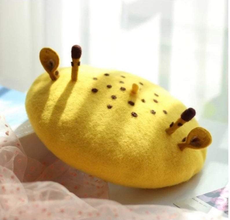 Deer and Giraffe Beret for Women and Girls.