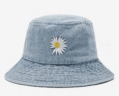 Daisy Denim bucket hat for Women and Girls.