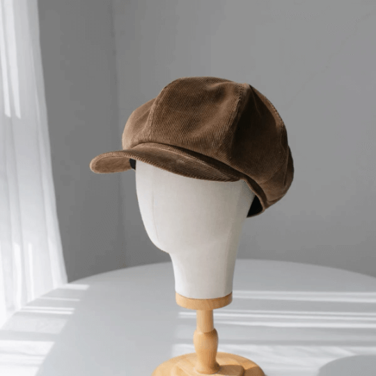 Slouchy Velvet Newsboy Cap for Women.