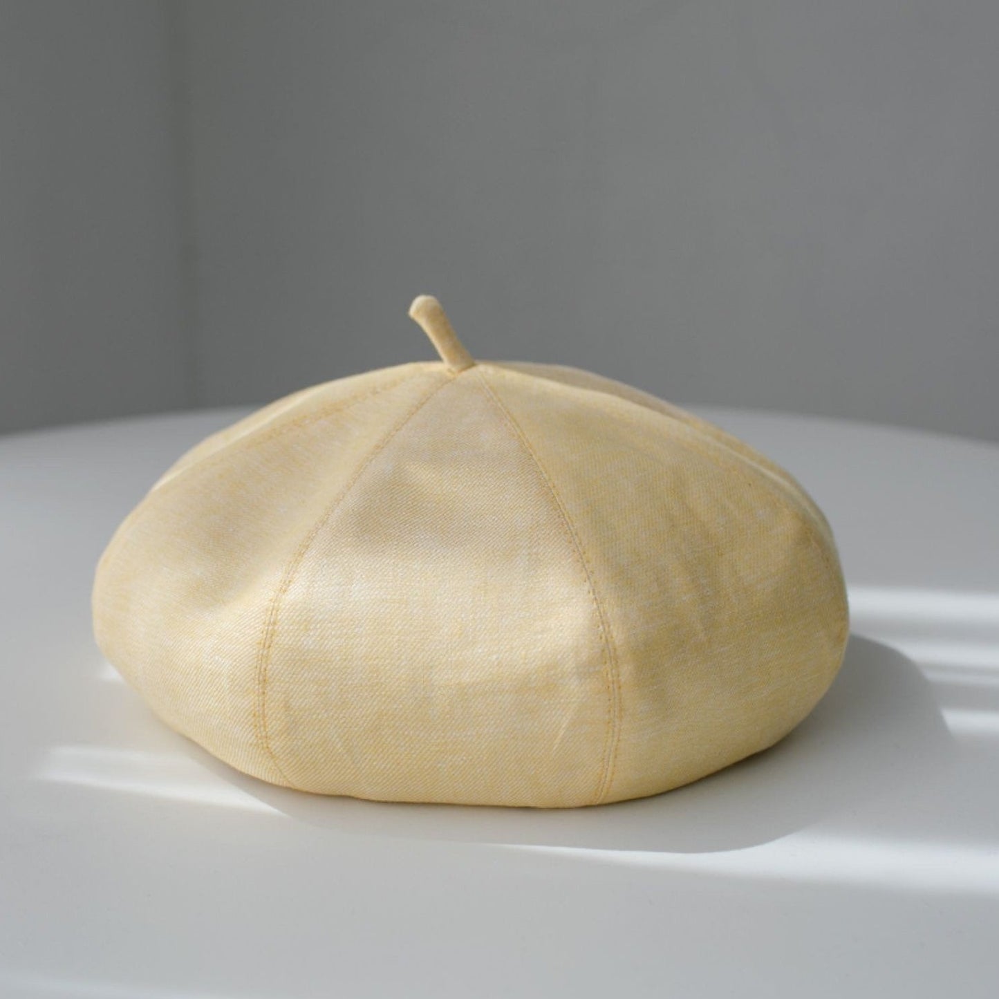 Oversized Spring Summer Solid Colour Linen Beret for Women.