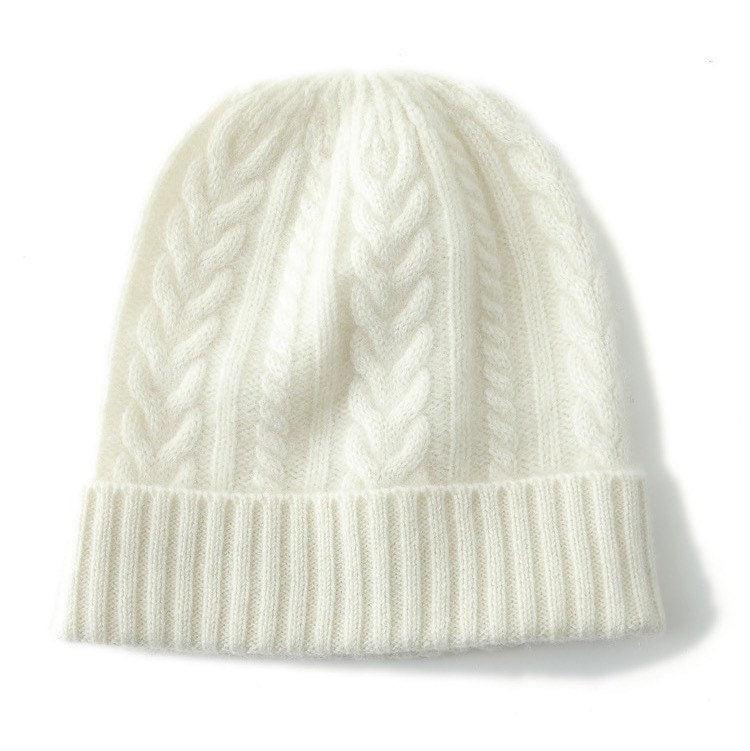 100% Cashmere Unisex Knitted Beanie Hat - Mspineapplecrafts