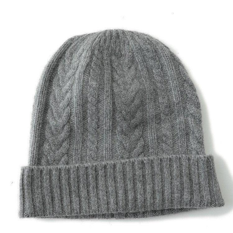 100% Cashmere Unisex Knitted Beanie Hat - Mspineapplecrafts