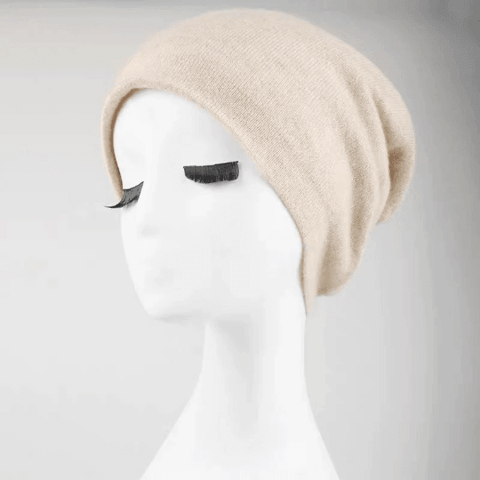 Oversized Unisex Cashmere Beanie Hat.