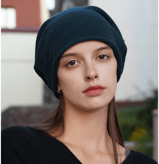 Oversized Unisex Cashmere Beanie Hat.