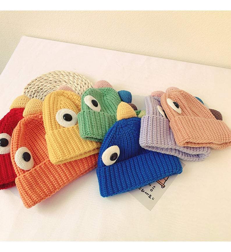 Knitted Cute Dinosaur Hat for Kids.