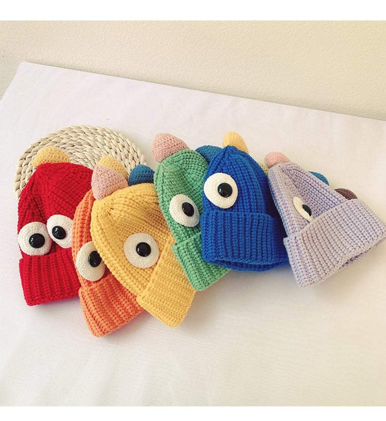 Knitted Cute Dinosaur Hat for Kids.