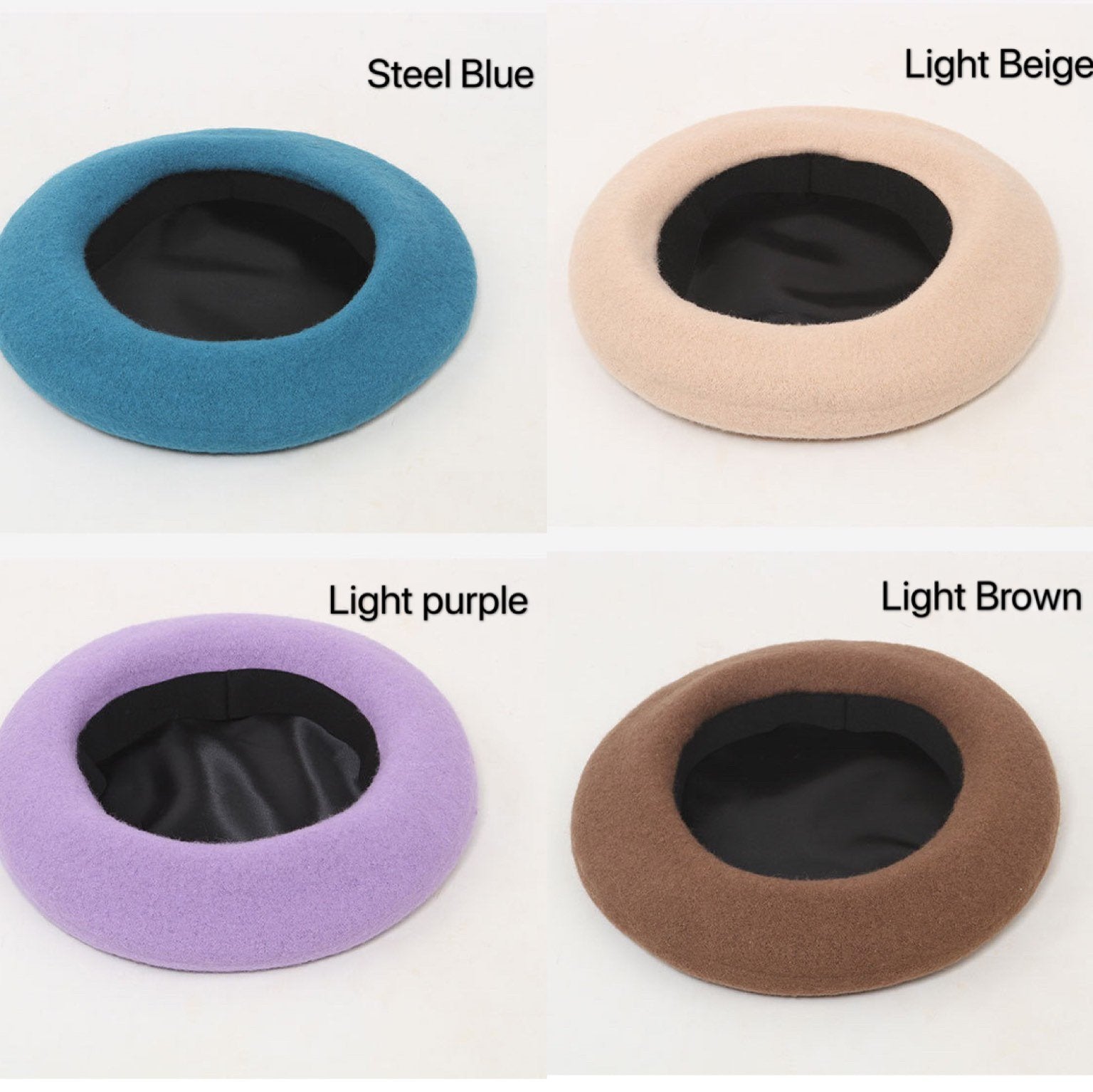 Oversize Wool Beret for Women(Fits for large head).