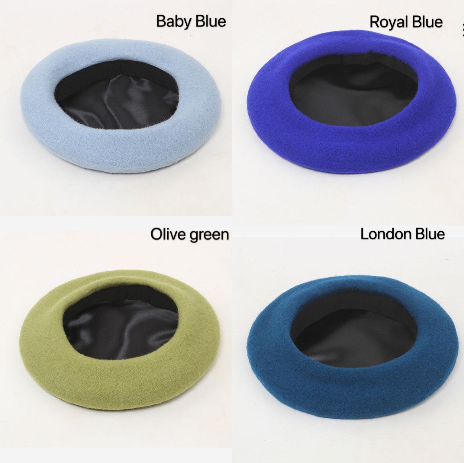 Oversize Wool Beret for Women(Fits for large head).