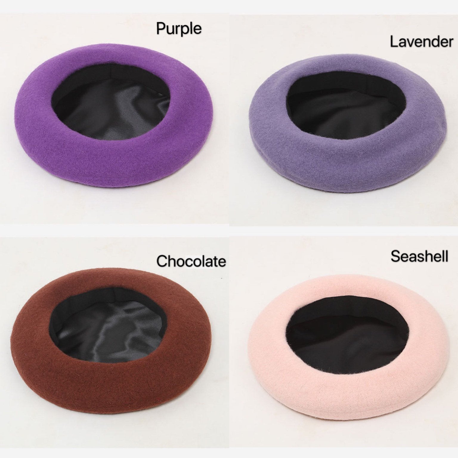 Oversize Wool Beret for Women(Fits for large head).