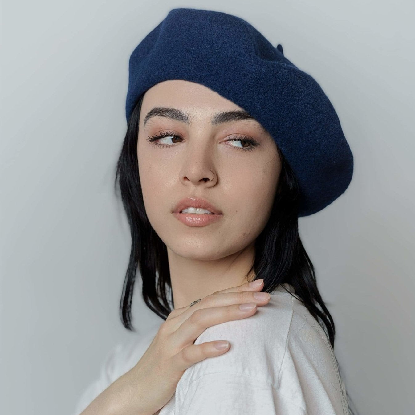 Oversize Wool Beret for Women(Fits for large head).
