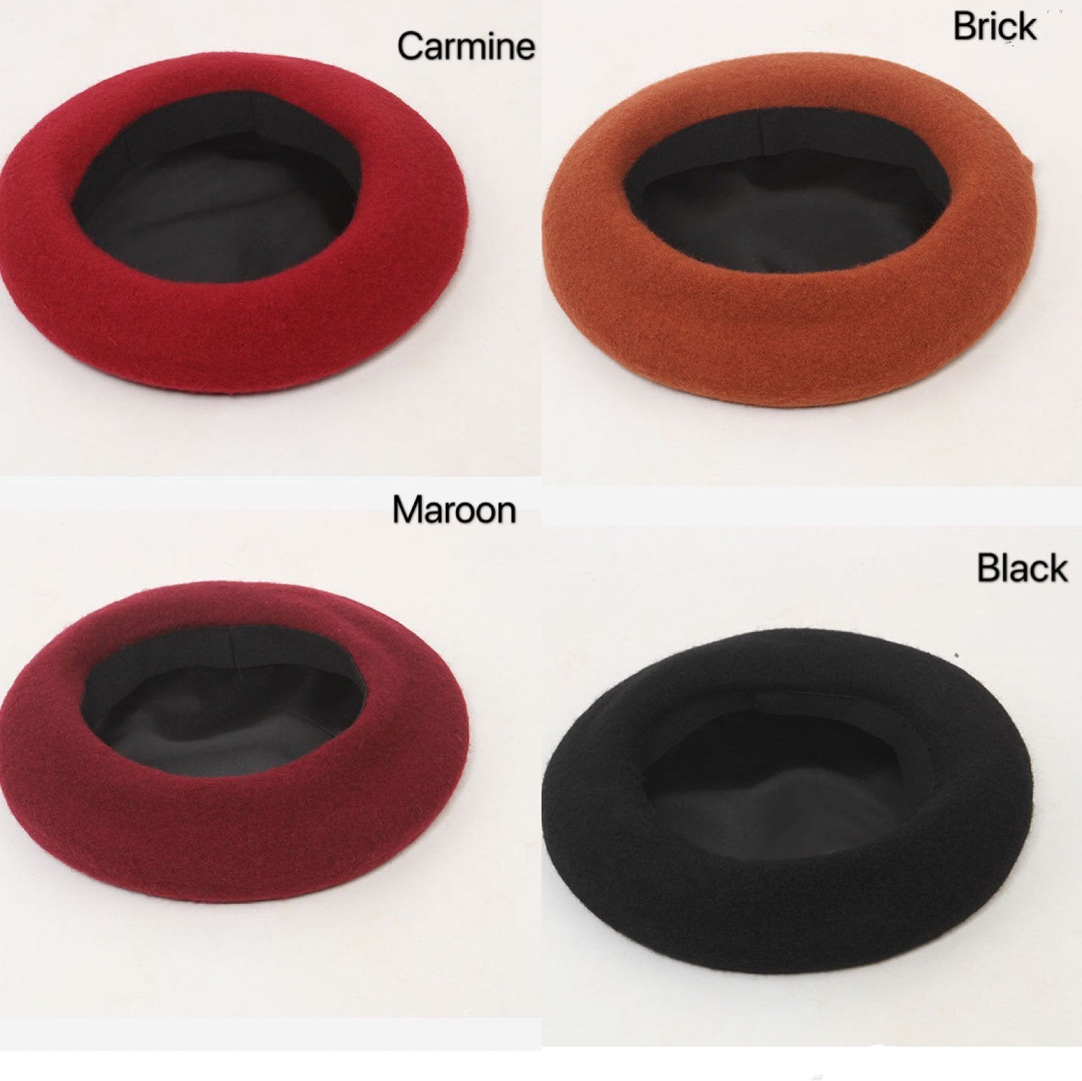 Oversize Wool Beret for Women(Fits for large head).