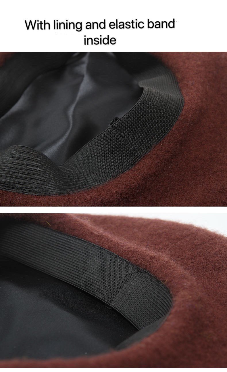 Oversize Wool Beret for Women(Fits for large head).