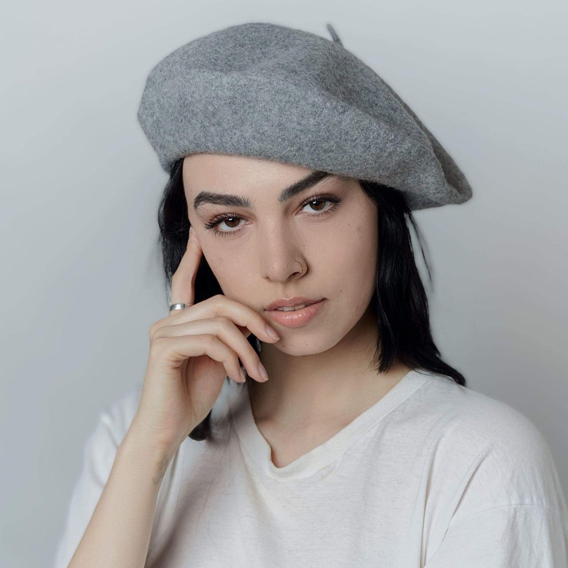 Oversize Wool Beret for Women(Fits for large head).