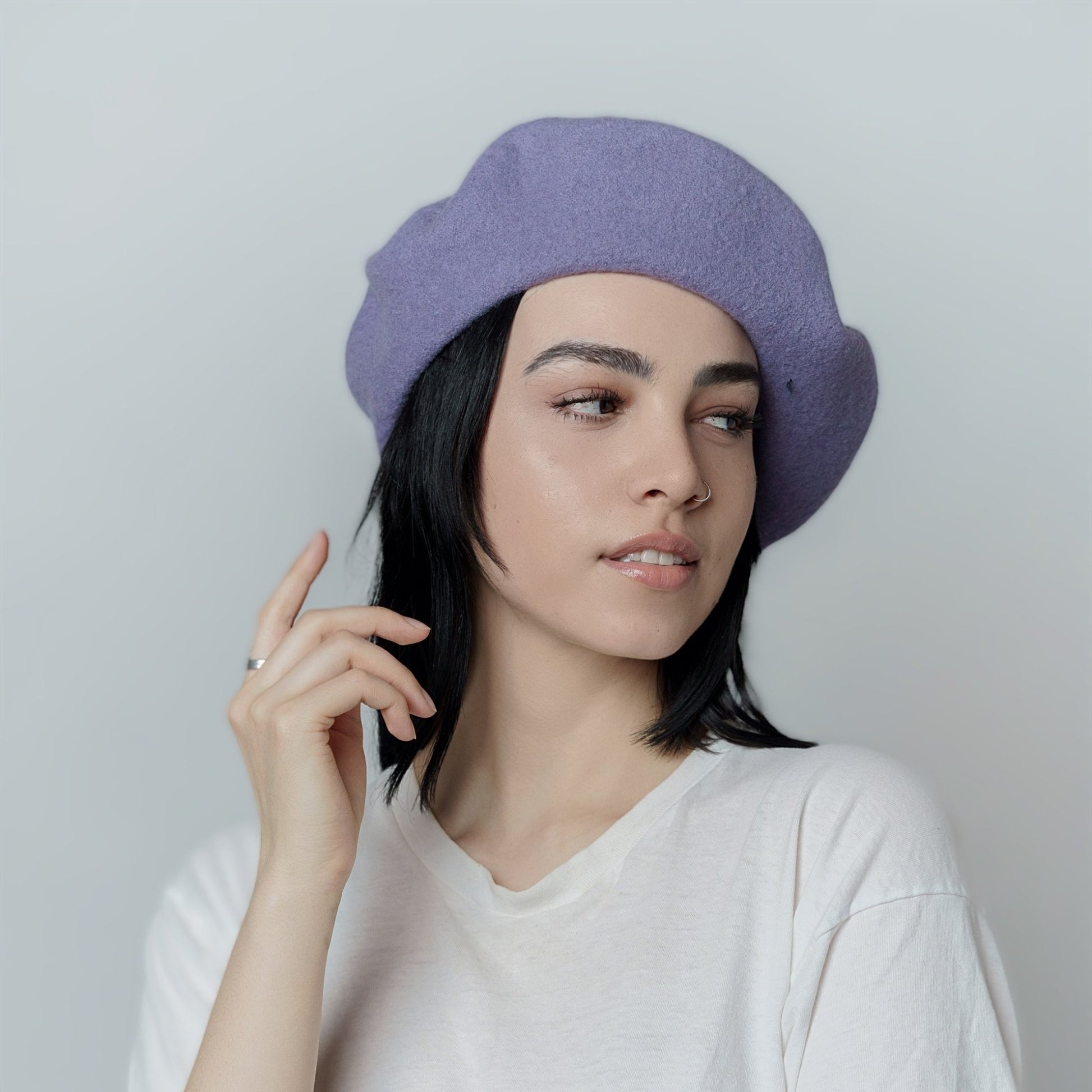 Oversize Wool Beret for Women(Fits for large head).
