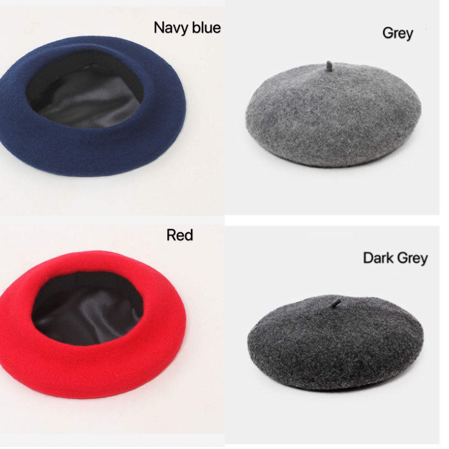 Oversize Wool Beret for Women(Fits for large head).