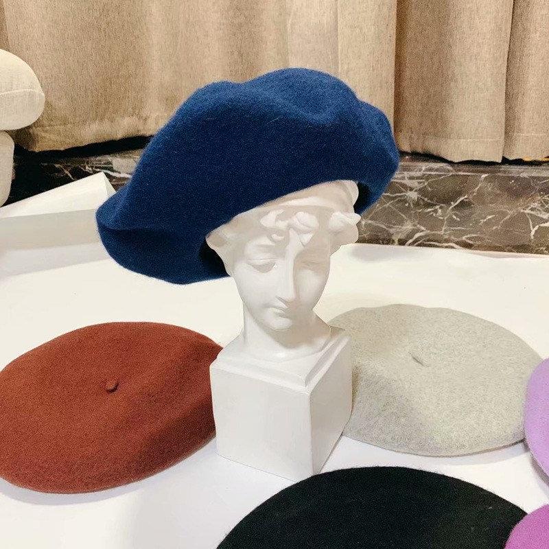 Oversize Wool Beret for Women(Fits for large head).