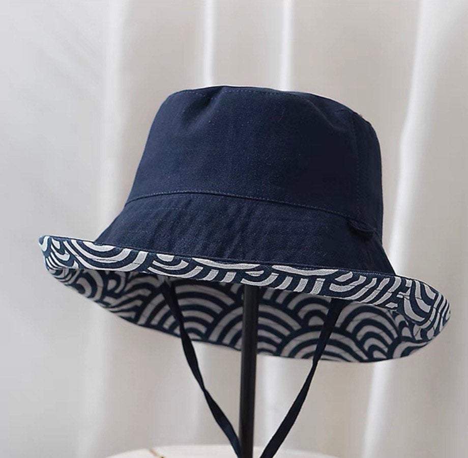 Reversible Bucket Hat with Japanese Print.