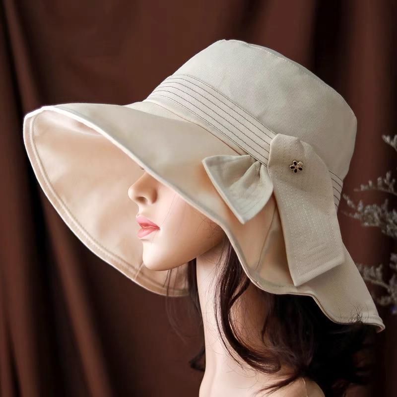Wide Brim Bucket Hat for Women Khaki