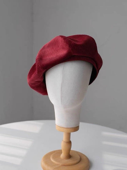 Handmade Unisex Oversized Corduroy Hat - Mspineapplecrafts