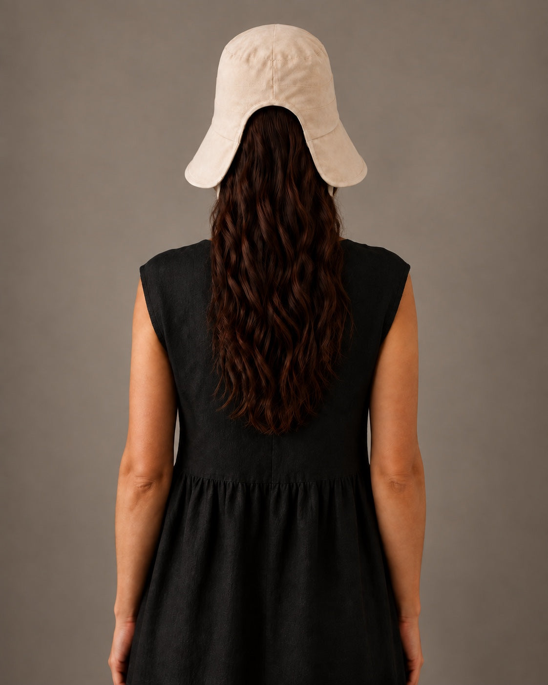 Summer bucket hat, flat lay view