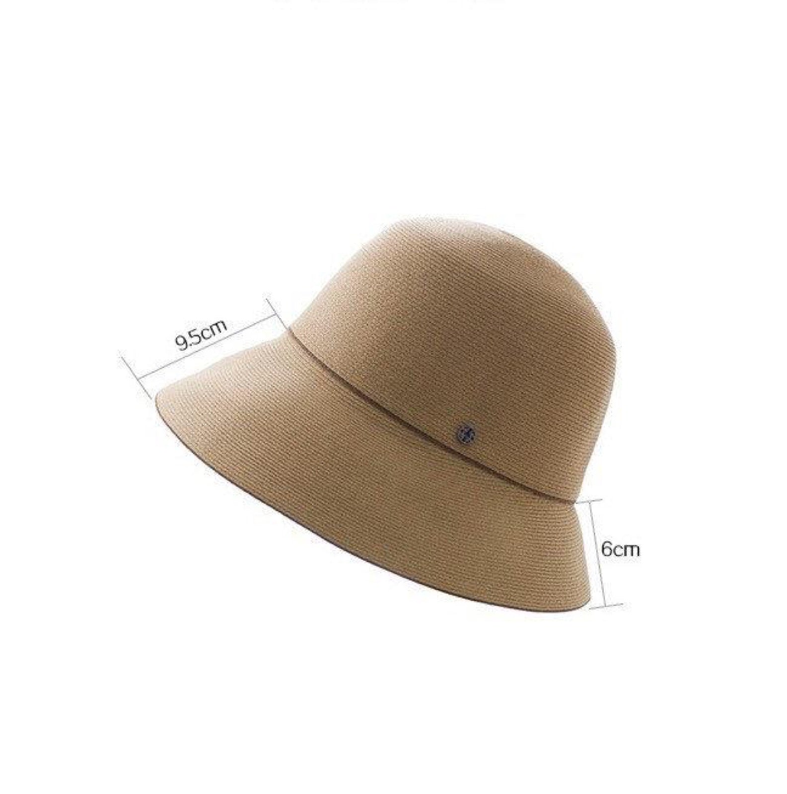 Raffia Straw Sun Hat Dimensions - 9.5cm Brim