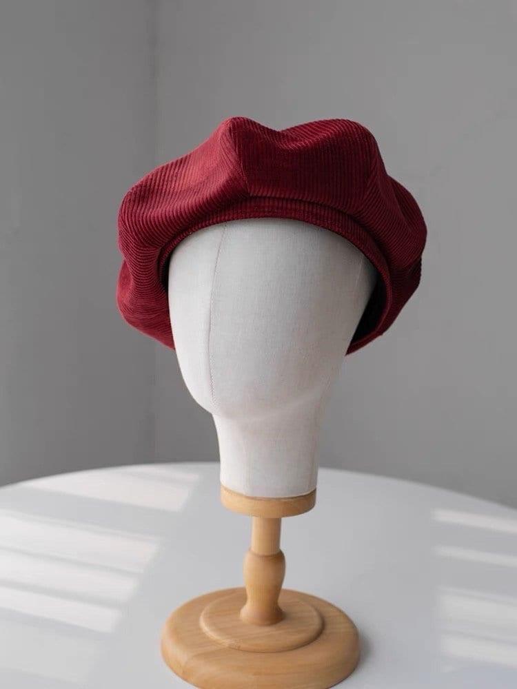 Handmade Unisex Oversized Corduroy Hat - Mspineapplecrafts