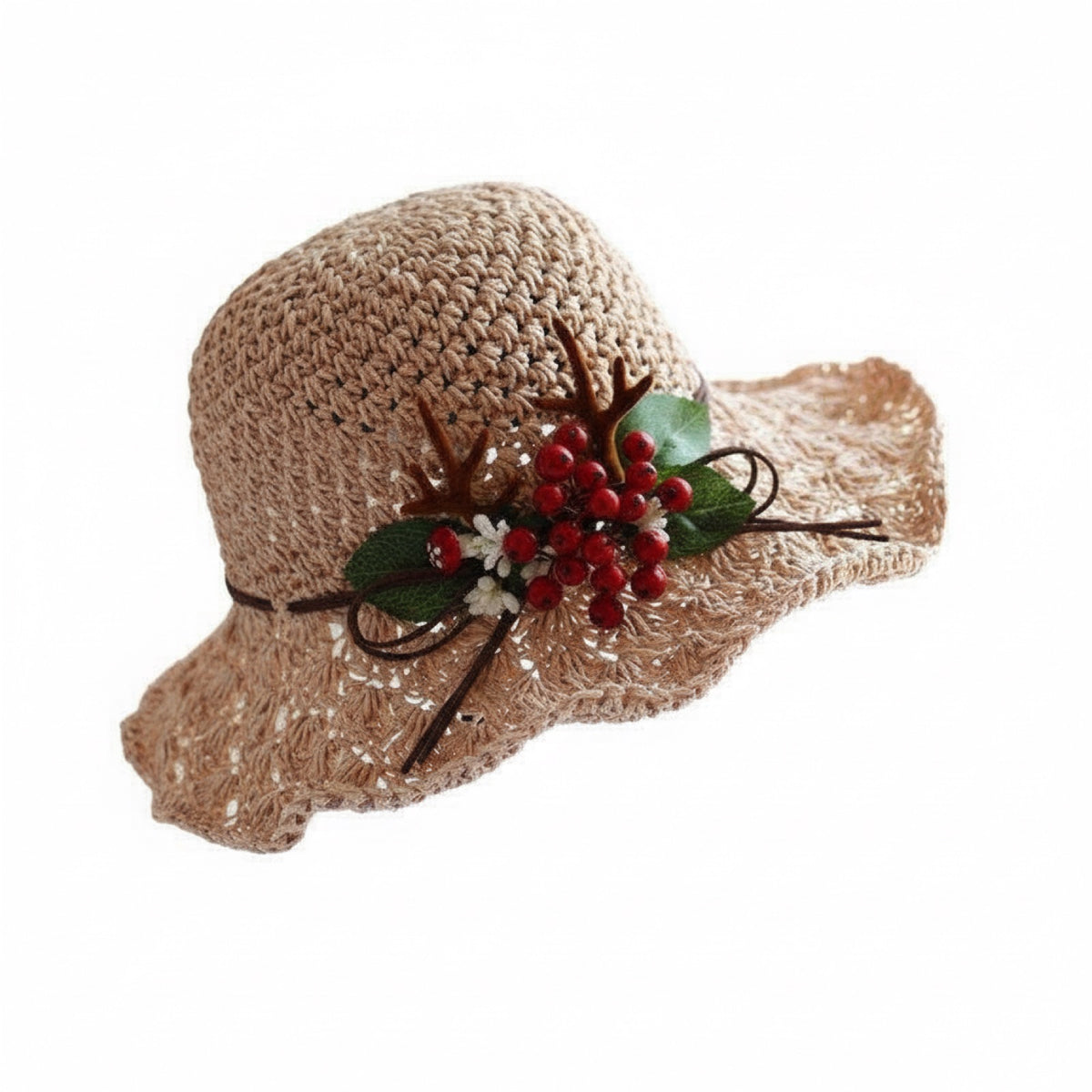 Sonoma Straw Hat With Flower Pin Sunset Picnic” Summer Straw Hat main image 3