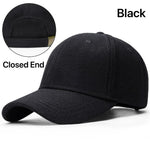Wool Wide Brim Baseball Cap - Unisex Large Winter - Back View