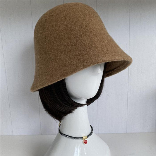100% Wool Foldable Cloche Hat - Mspineapplecrafts