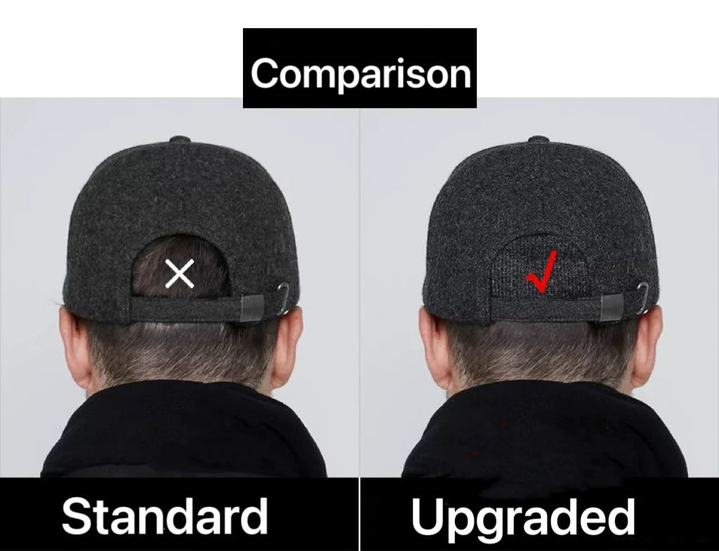 Wool Wide Brim Baseball Cap - Unisex Large Winter - Image 17