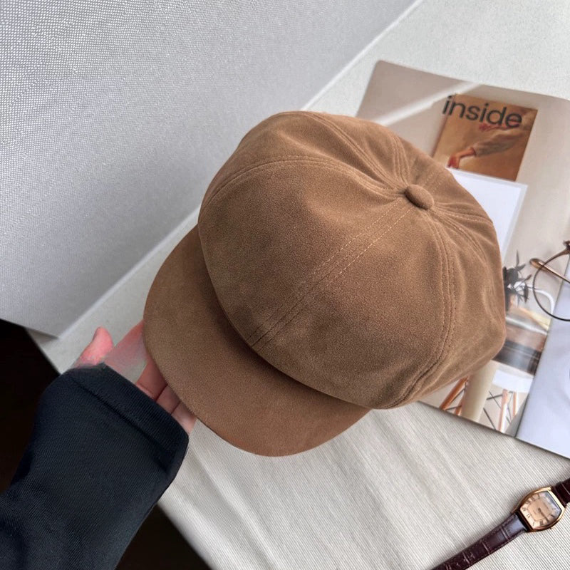 Unisex Suede Newsboy Cap Mspineapplecrafts