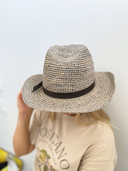 Raffia Straw Panama Fedora Hat Mspineapplecrafts