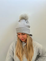 Knitted Beanie hat with Removable Pom Pom for Women Mspineapplecrafts