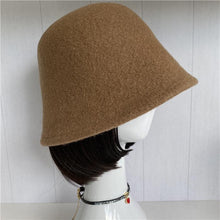 Load image into Gallery viewer, 100% Wool Foldable Cloche Hat