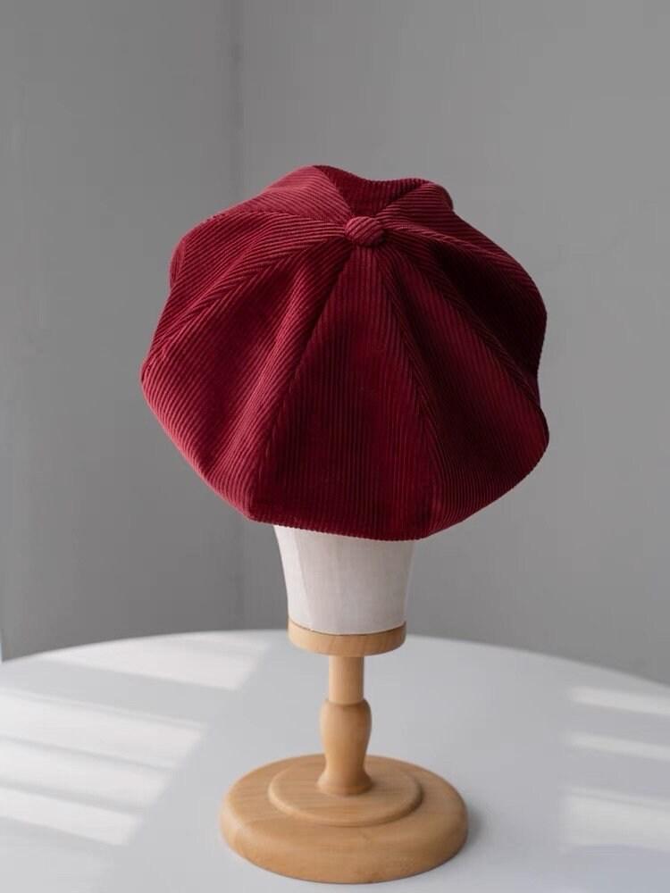 Handmade Unisex Oversized Corduroy Hat - Mspineapplecrafts