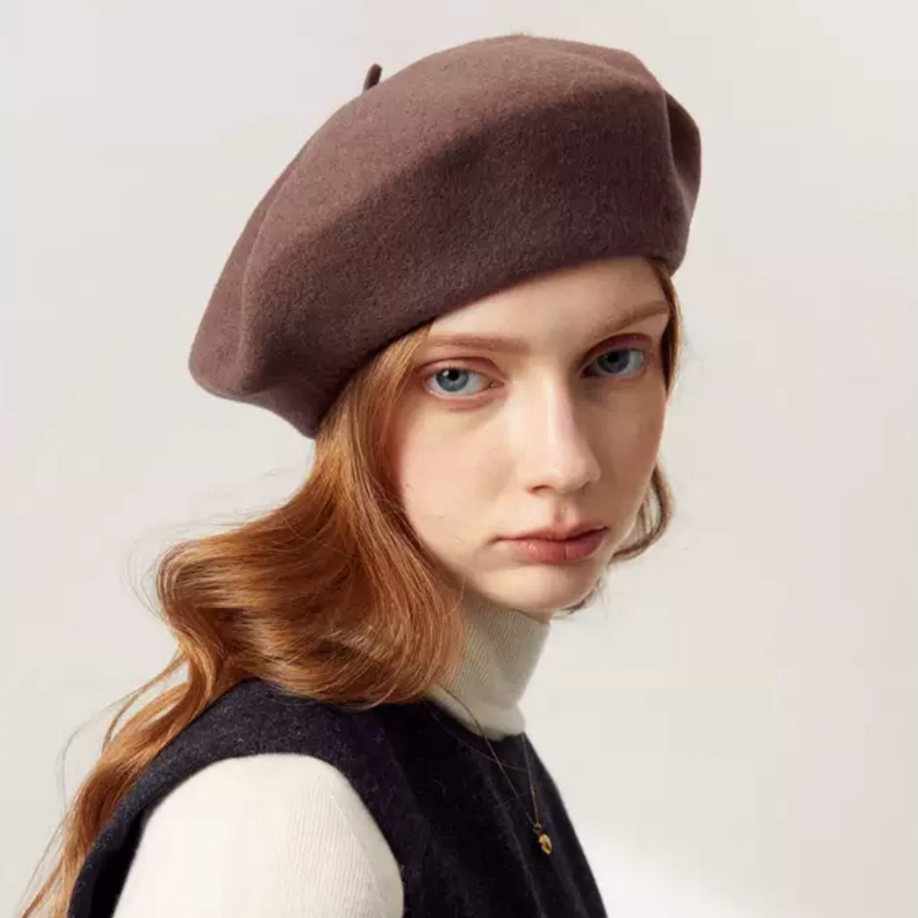 Oversize Wool Beret for Women(Fits for large head) MsPineappleCrafts