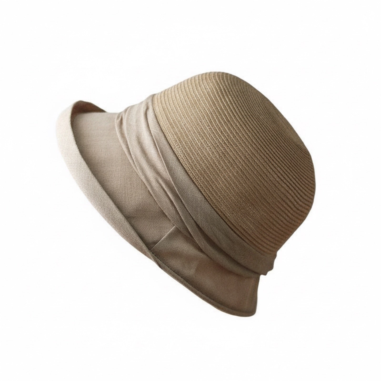 Straw Linen Sun Hat - Camel