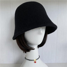 Load image into Gallery viewer, 100% Wool Foldable Cloche Hat