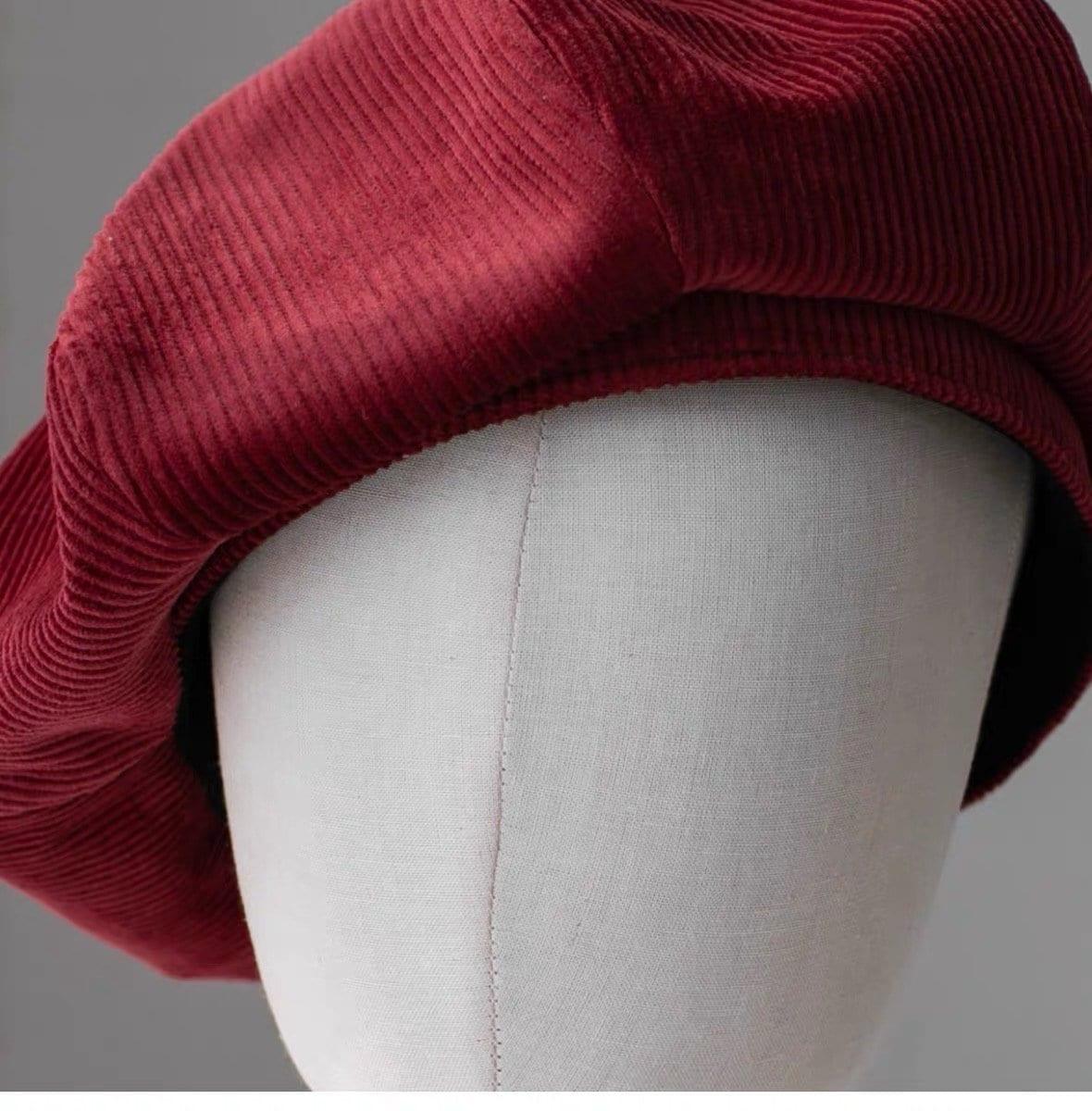 Handmade Unisex Oversized Corduroy Hat - Mspineapplecrafts