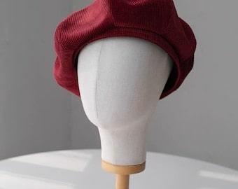 Handmade Unisex Oversized Corduroy Hat - Mspineapplecrafts