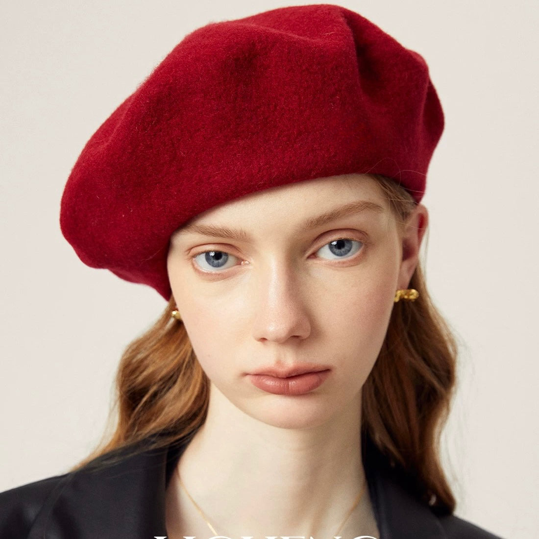 Béret bonnet laine et cachemire HB80 rouge