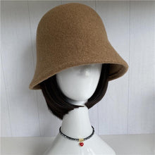 Load image into Gallery viewer, 100% Wool Foldable Cloche Hat