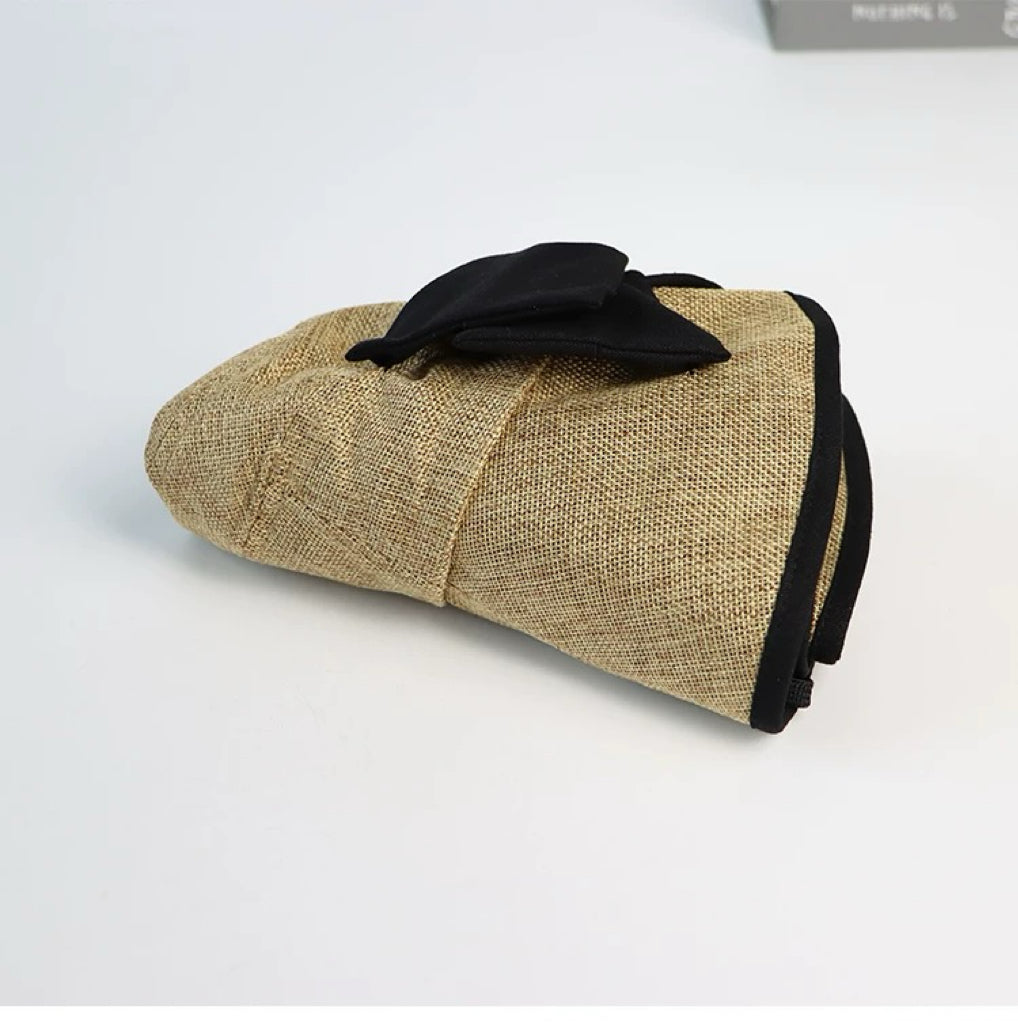 Wide Brim Bucket Hat with Bow Tie MsPineappleCrafts
