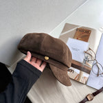 Unisex Suede Newsboy Cap Mspineapplecrafts