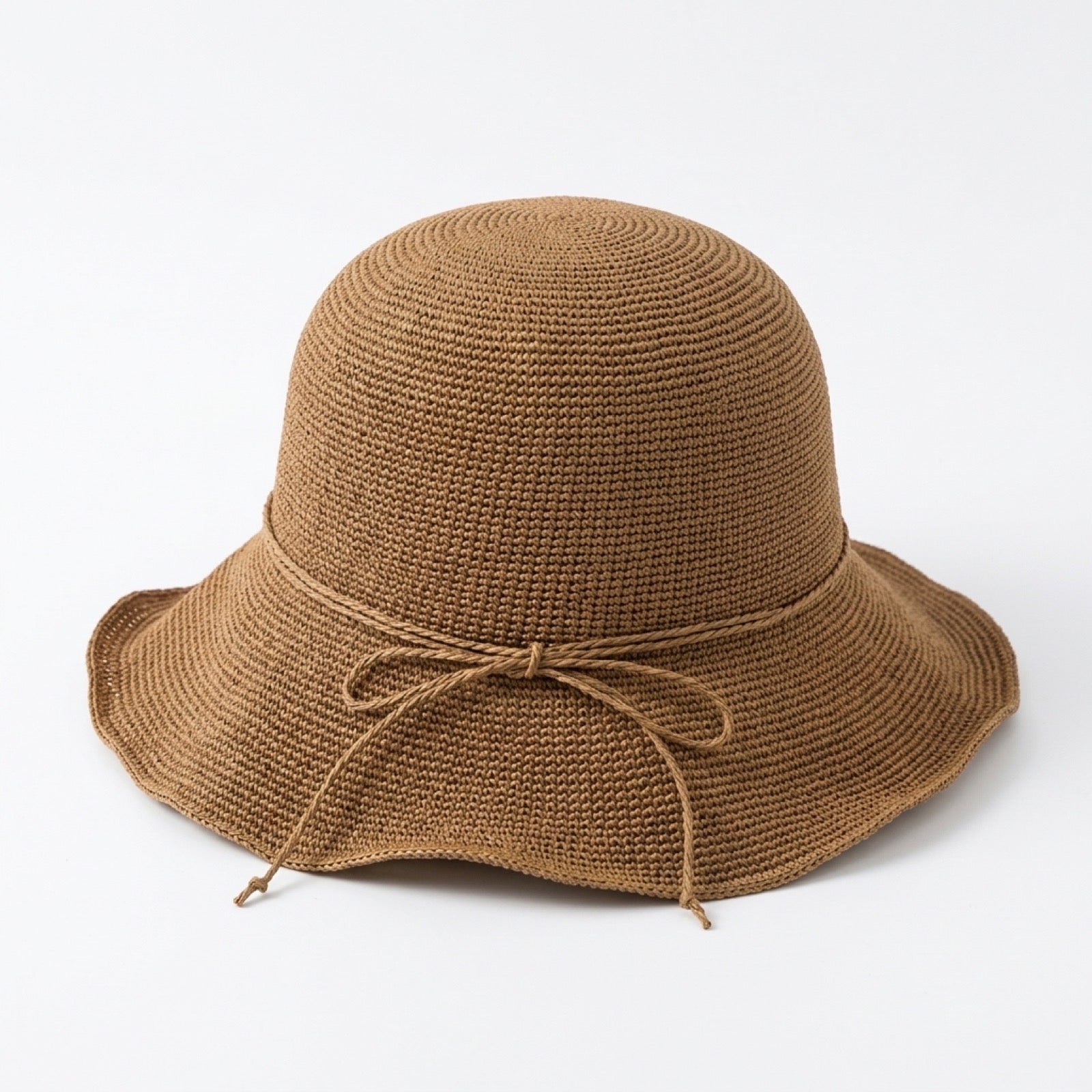 Mouldable Wire Straw Hat - Khaki