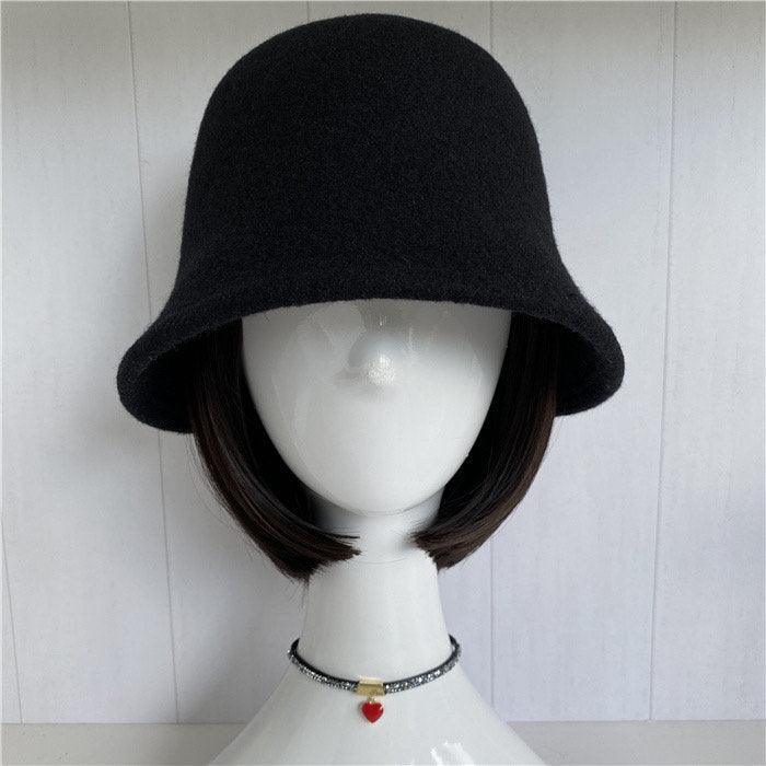 Wool Foldable Cloche Hat | Adjustable Vintage Winter Hat 