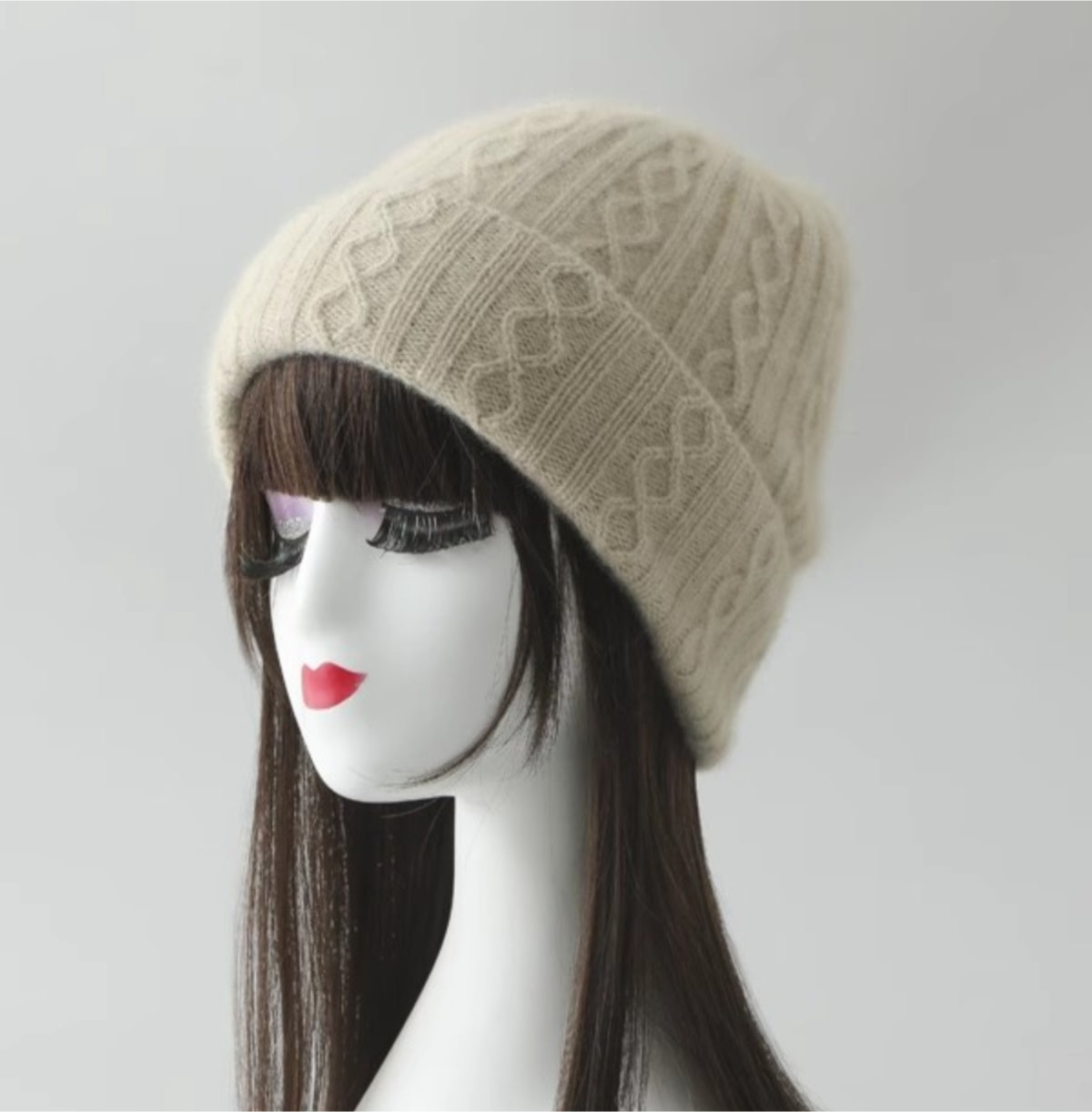 100% Cashmere Unisex Knitted  Beanie Hat Mspineapplecrafts