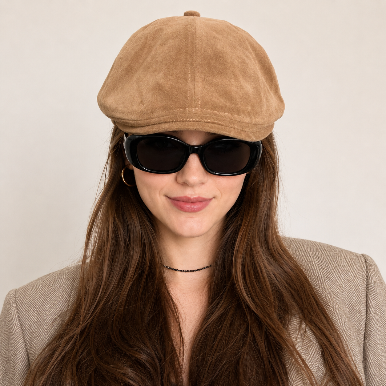 Suede Applejack Newsboy Cap Unisex Gatsby Hat